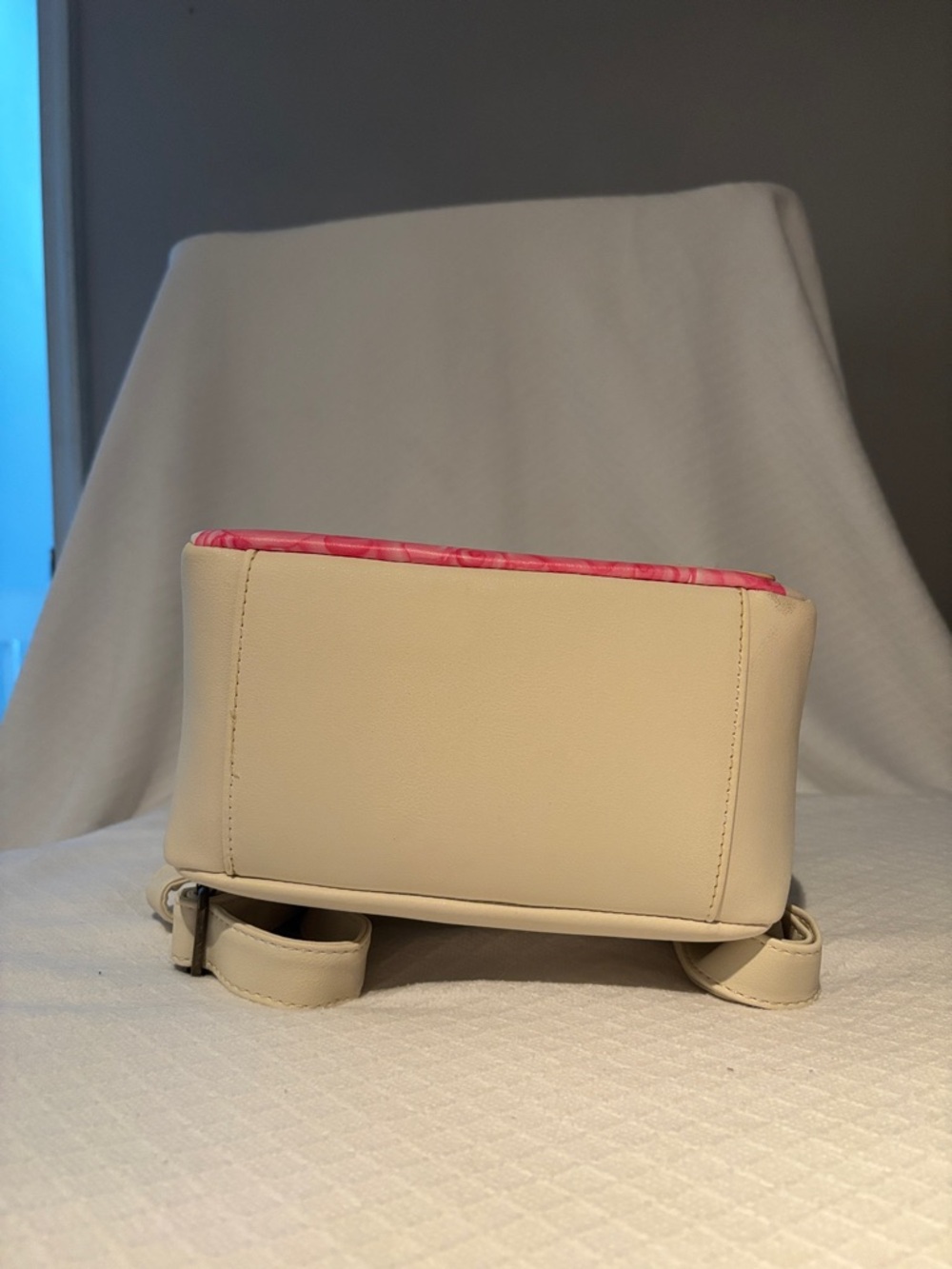 Loungefly Cream & Yellow Disney Belle Mini Backpack with Pink Rose Accents - Picture 3 of 4